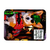 Magnet Flexible Corgi de la Saint Patrick (Horizontal)