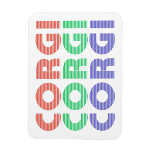 Magnet Flexible Corgi Dog Texte coloré moderne