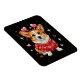 Magnet Flexible Corgi Mignon Cœur Saint Valentin (Côté Droit)