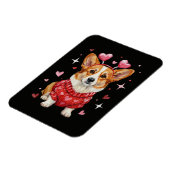 Magnet Flexible Corgi Mignon Cœur Saint Valentin (Côté Gauche)