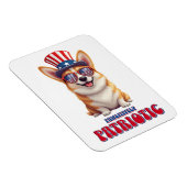 Magnet Flexible Corgi patriotique - patriotique (Côté Droit)