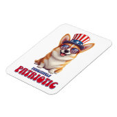 Magnet Flexible Corgi patriotique - patriotique (Côté Gauche)