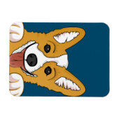 Magnet Flexible Corgi Peeking (Horizontal)
