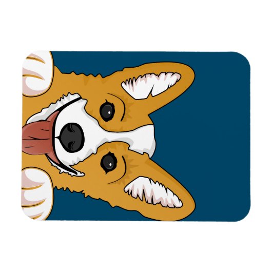 Magnet Flexible Corgi Peeking (Horizontal)