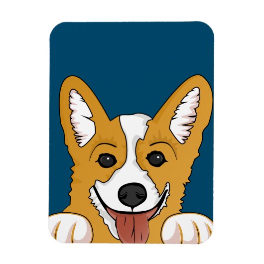 Magnet Flexible Corgi Peeking (Vertical)
