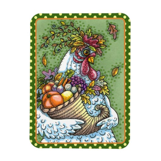 MAGNET FLEXIBLE CORNUCOPIA HEN, GRÂCE À LA RÉCOLTE DE CHUCHES (Vertical)