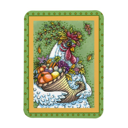 MAGNET FLEXIBLE CORNUCOPIA HEN, GRÂCE À LA RÉCOLTE DE CHUCHES (Vertical)