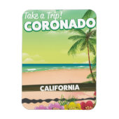 Magnet Flexible Coronado Californie affiche de voyage de plage (Vertical)