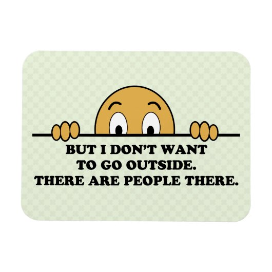 Magnet Flexible Coronavirus d'anxiété sociale drôle (Horizontal)