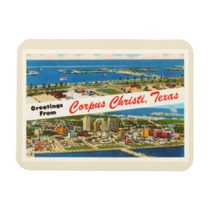 Magnet Flexible Corpus Christi Texas TX Vintage voyage Souvenir