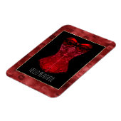 Magnet Flexible Corset Lèvres Rouges (Côté Gauche)
