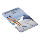 Magnet Flexible Cortina d'Ampezzo Italie poster ski Art Print (Côté Droit)