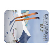 Magnet Flexible Cortina d'Ampezzo Italie poster ski Art Print (Horizontal)