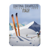 Magnet Flexible Cortina d'Ampezzo Italie poster ski Art Print (Vertical)