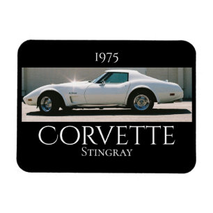 Magnet Flexible Corvette étincelante blanche de 1975
