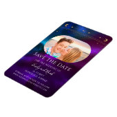 Magnet Flexible Cosmic Purple Turquoise Sun Moon Star Enregistrer  (Côté Gauche)