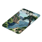 Magnet Flexible Costa Brava Espagne Voyage Art Vintage (Côté Gauche)