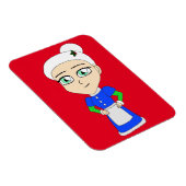 Magnet Flexible Costume bleu Mme Claus Chibi (Côté Droit)