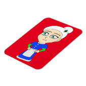 Magnet Flexible Costume bleu Mme Claus Chibi (Côté Gauche)