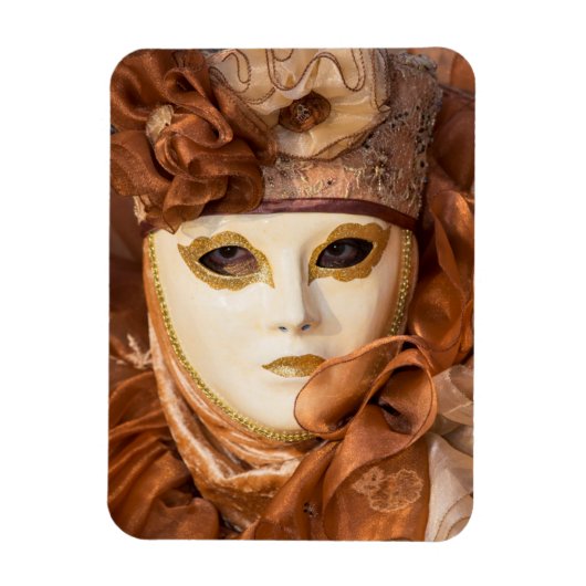 Magnet Flexible Costume de Carnaval orange, Venise (Vertical)