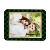 Magnet Flexible Cosy Plaid | Photo Plaid de bisons verts et noirs (Horizontal)