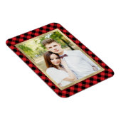 Magnet Flexible Cosy Plaid | Photos plaquées de buffle rouge et no (Côté Droit)