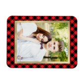 Magnet Flexible Cosy Plaid | Photos plaquées de buffle rouge et no (Horizontal)