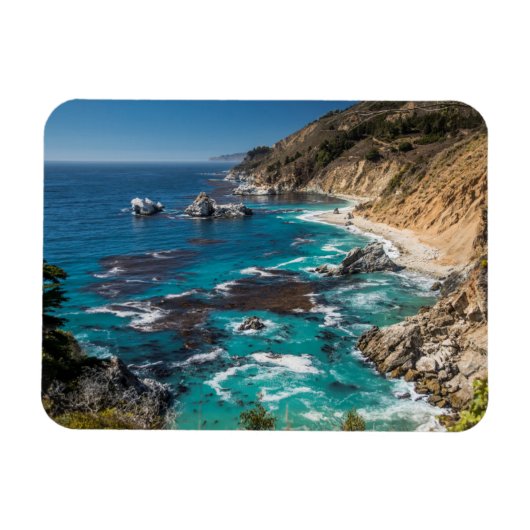 Magnet Flexible Côte Big Sur, Côte Ouest, Côte Pacifique (Horizontal)