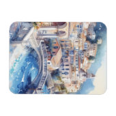 Magnet Flexible Côte d'Amalfi aquarelle (Horizontal)