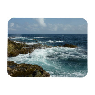 Magnet Flexible Côte rocheuse d'Aruba et océan bleu
