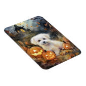 Magnet Flexible Coton De Tulear Halloween Avec Peur Citrouille (Côté Droit)