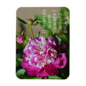 Magnet Flexible Cottage rose Peony Flower Friend (Vertical)