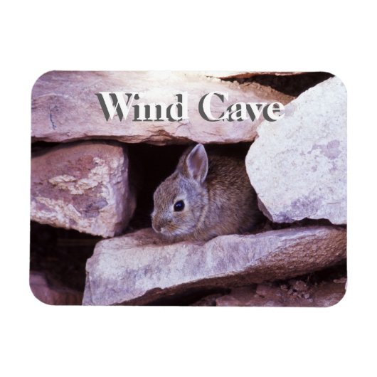Magnet Flexible Cottontail Rabbit in Rocks Wind Cave NP (Horizontal)