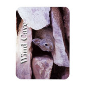 Magnet Flexible Cottontail Rabbit in Rocks Wind Cave NP (Vertical)