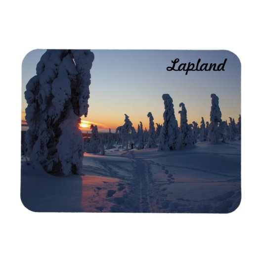 Magnet Flexible Couché de soleil sur la forêt (Horizontal)