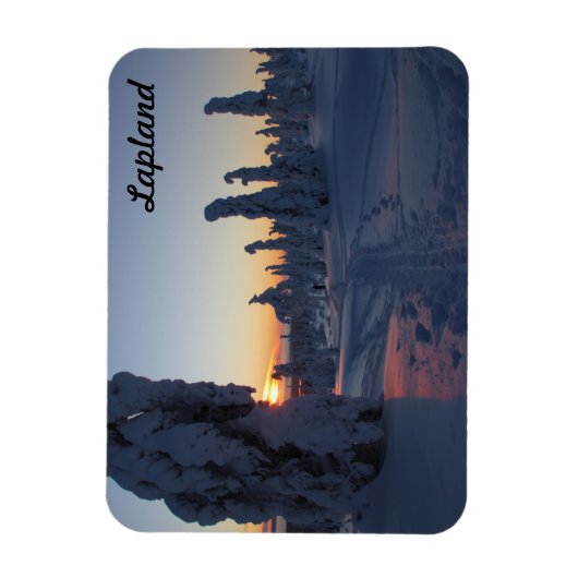 Magnet Flexible Couché de soleil sur la forêt (Vertical)