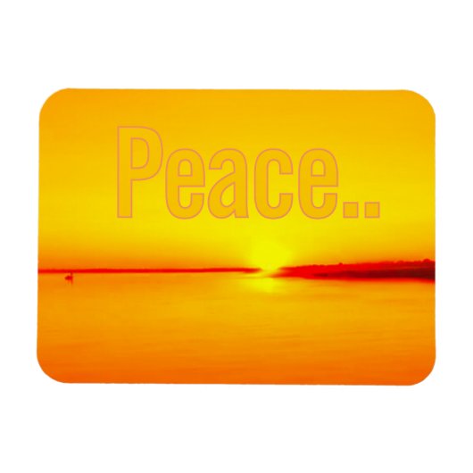 Magnet Flexible Coucher de soleil ambré paisible (Horizontal)
