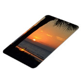 Magnet Flexible Coucher de soleil avec Palm Tree Silhouette Beach (Côté Gauche)