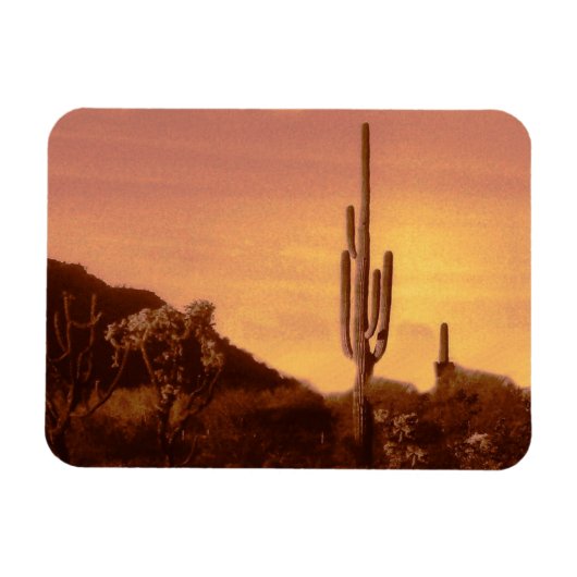 Magnet Flexible coucher de soleil dans le désert de Sonoran (Horizontal)