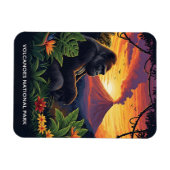 Magnet Flexible Coucher de soleil dans le parc national des volcan (Horizontal)