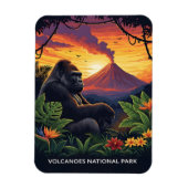 Magnet Flexible Coucher de soleil dans le parc national des volcan (Vertical)
