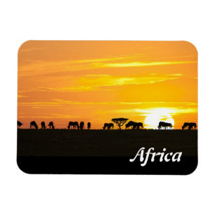 Magnet Flexible Coucher de soleil dans le Serengeti