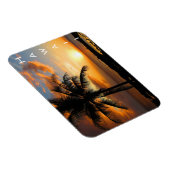 Magnet Flexible coucher de soleil de la palme hawaii (Côté Droit)