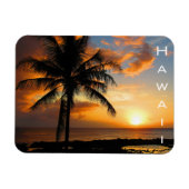 Magnet Flexible coucher de soleil de la palme hawaii (Horizontal)