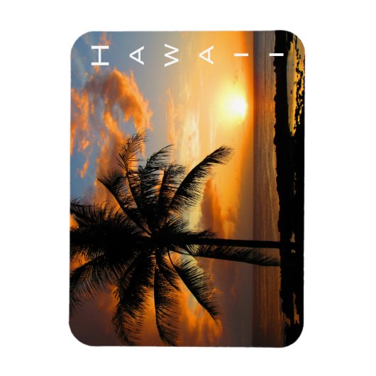 Magnet Flexible coucher de soleil de la palme hawaii (Vertical)