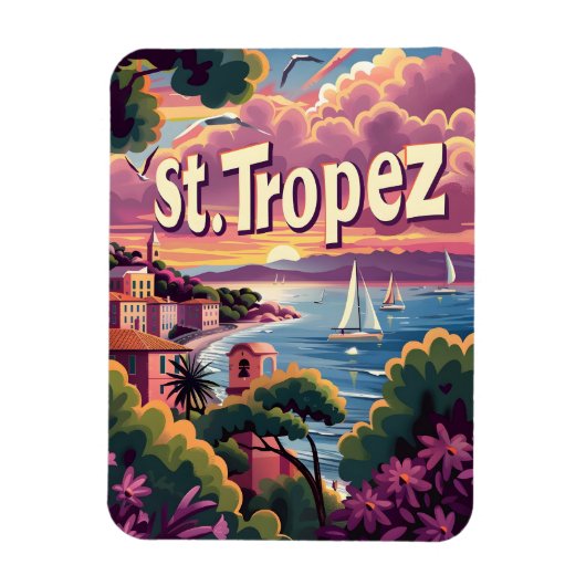 Magnet Flexible Coucher de soleil de Saint-Tropez (Vertical)