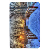 Magnet Flexible Coucher de soleil du pont d'hiver Aimant flexible (Vertical)