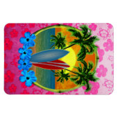 Magnet Flexible Coucher De Soleil Et Planches De Surf (Horizontal)