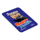 Magnet Flexible Coucher de soleil Famille Vacances Bleu Personnali (Côté Droit)