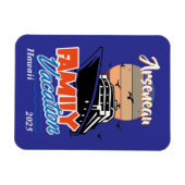 Magnet Flexible Coucher de soleil Famille Vacances Bleu Personnali (Horizontal)